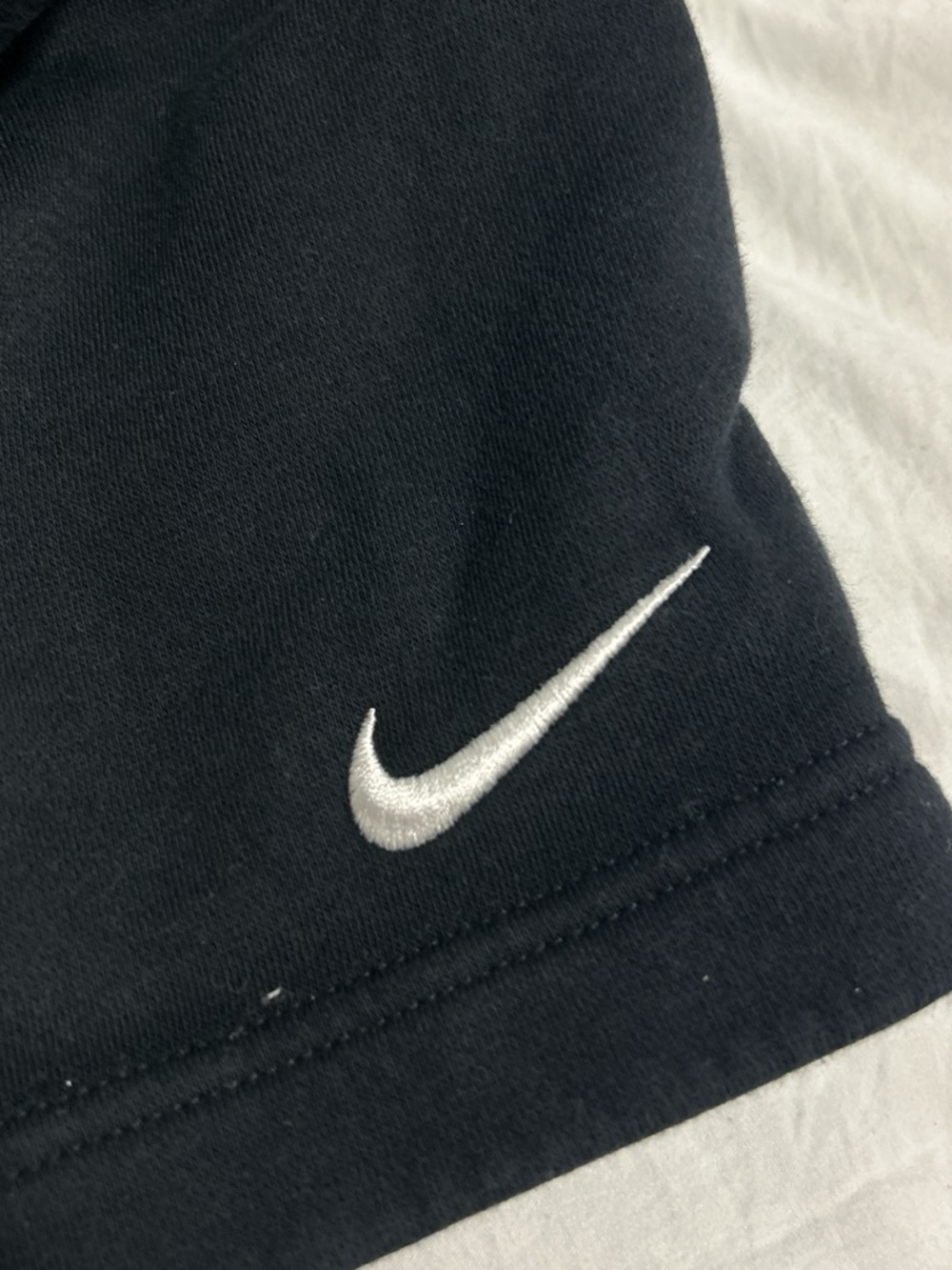 Nike Black Pull-On Shorts with White Swoosh Tag - Picture 2 of 3